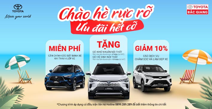 Khuyến Mãi Dịch Vụ Tháng 6 – Toyota Bắc Giang